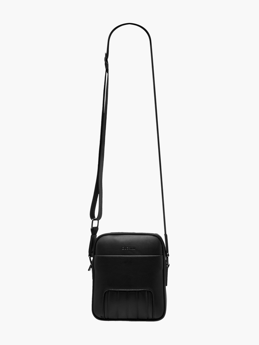 Textured Crossbody Bag with Adjustable Strap and Zip Closure