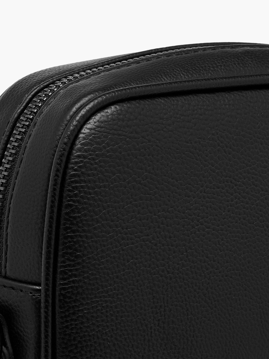 Textured Crossbody Bag with Adjustable Strap and Zip Closure