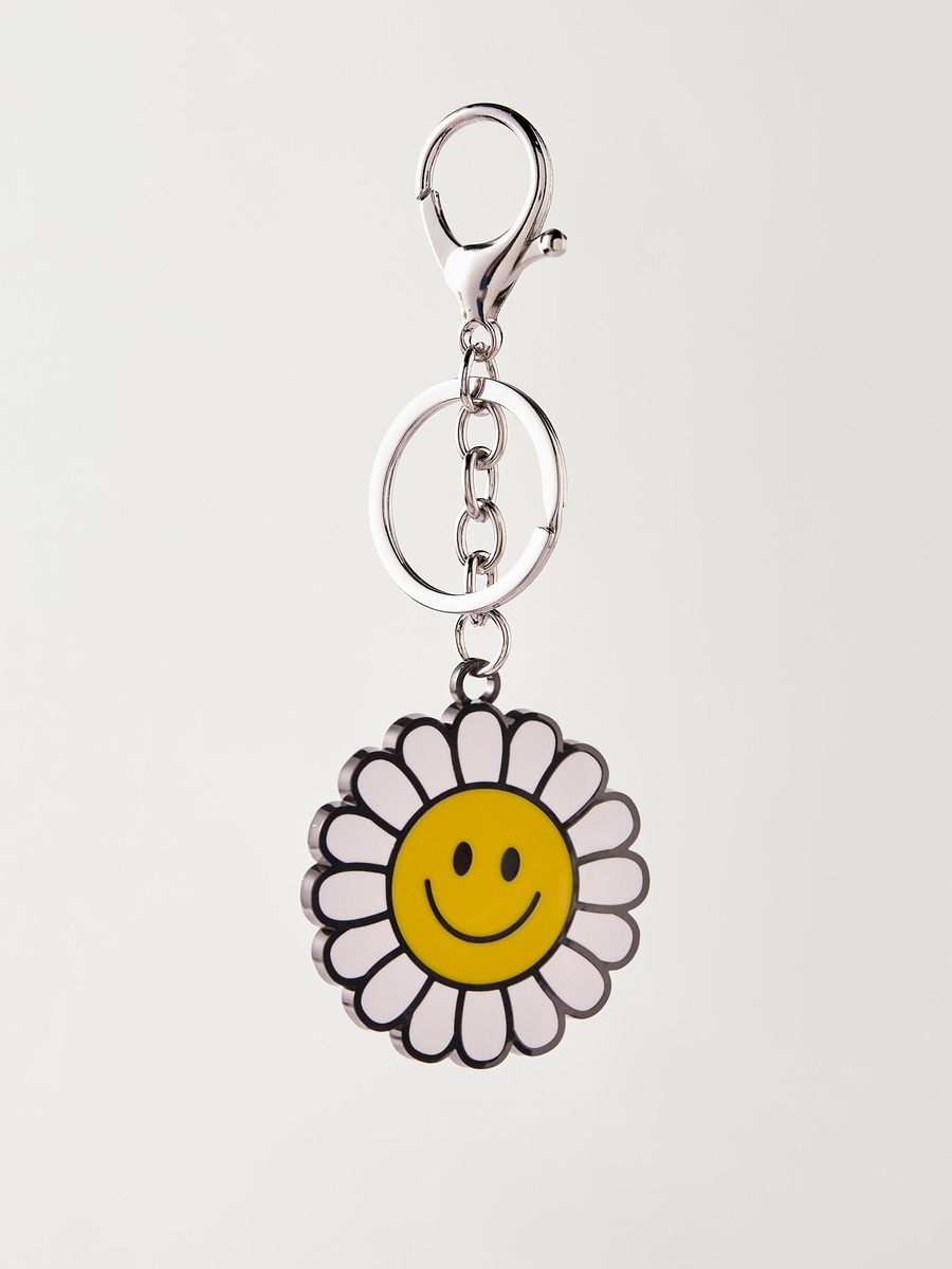 Flower Accent Keychain with Lobster Hook