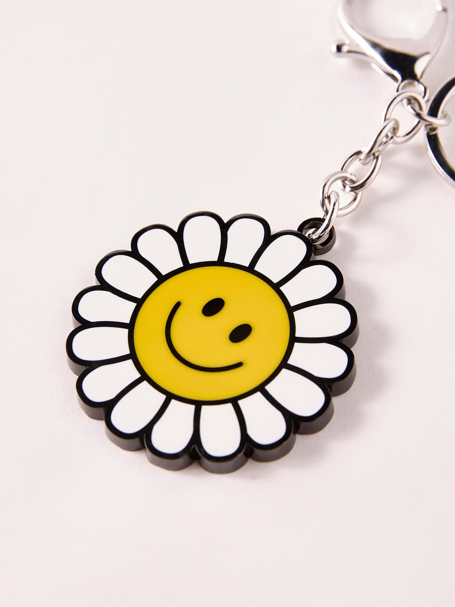 Flower Accent Keychain with Lobster Hook