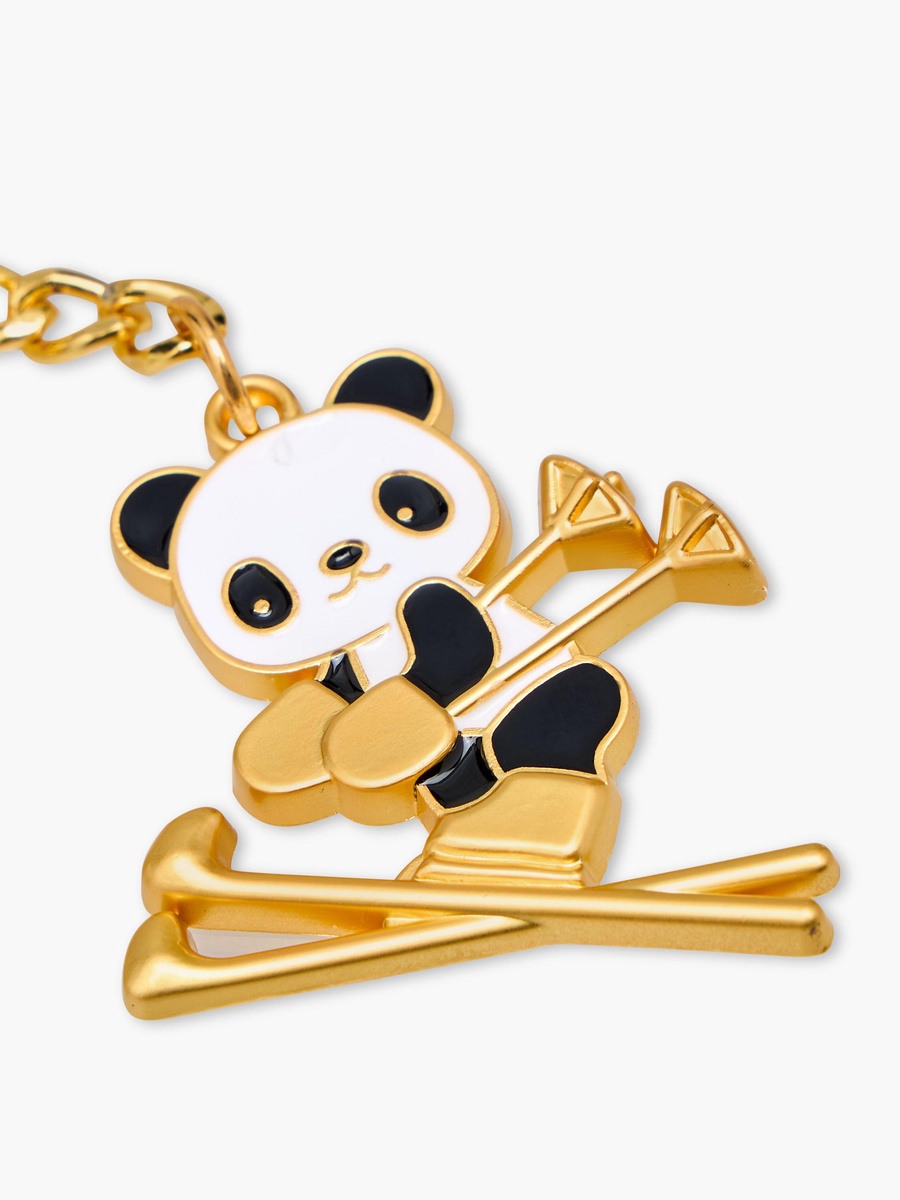 Panda Skating Keychain