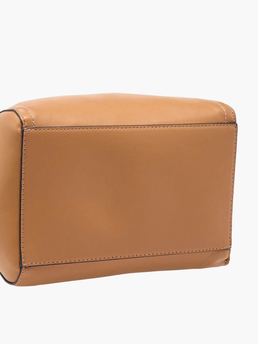 Solid Tote Bag with Double Handle and Adjustable Strap