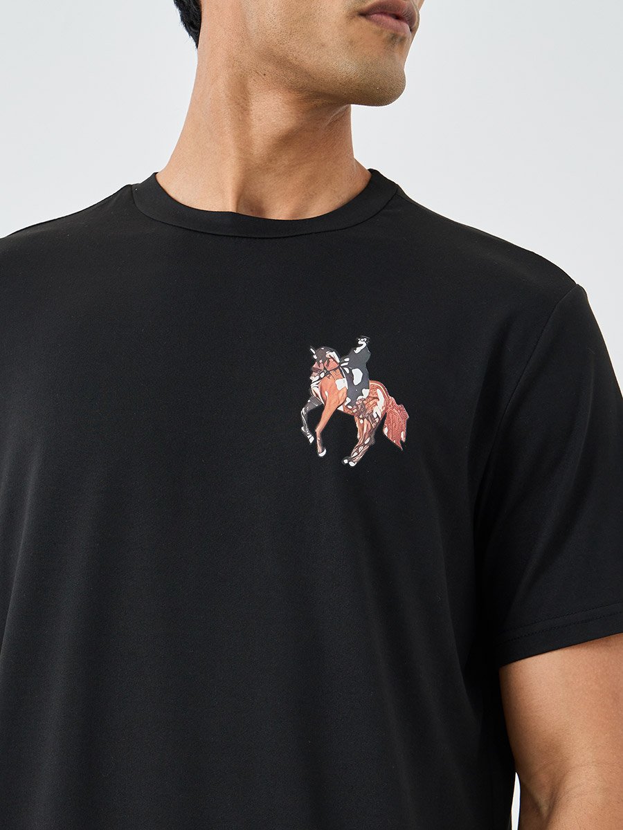 Graphic Print Round Neck Short Sleeve T-Shirt