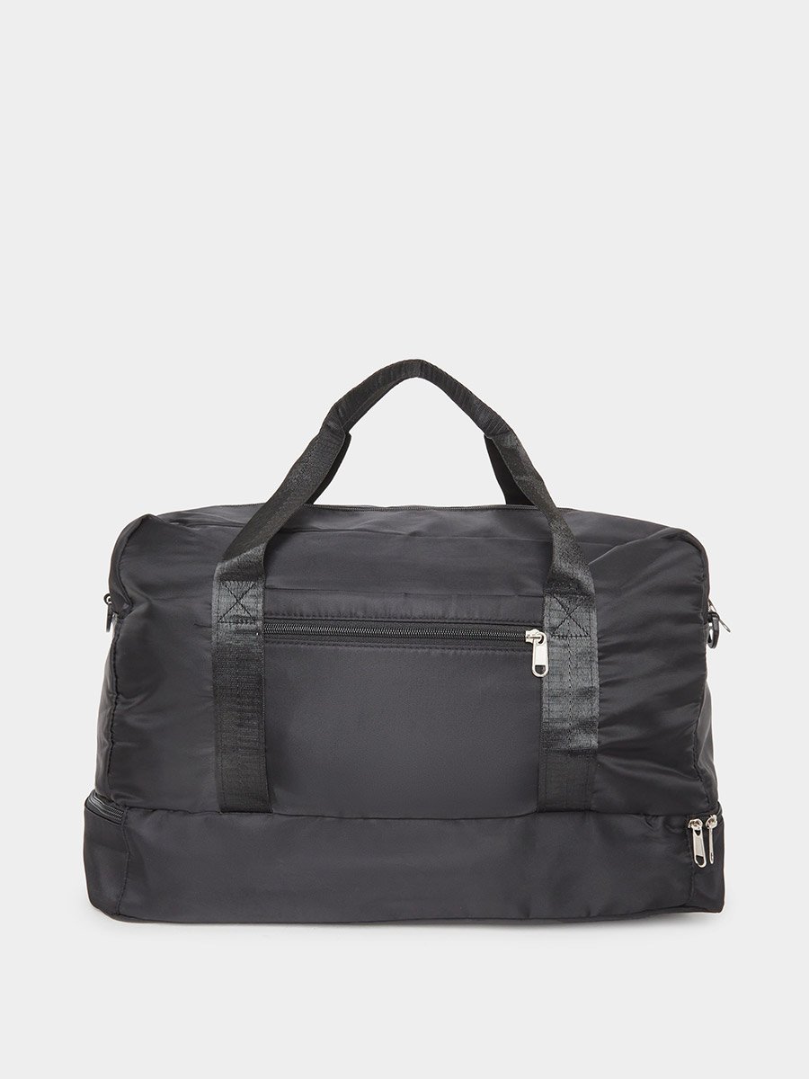 Black Front Zip Gym Bag