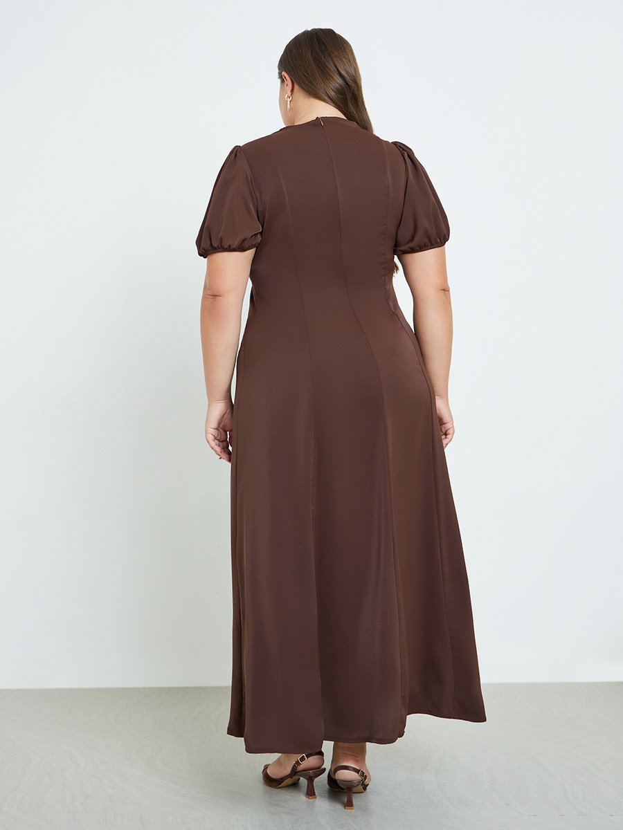 Plus Size Square Neck Maxi Dress