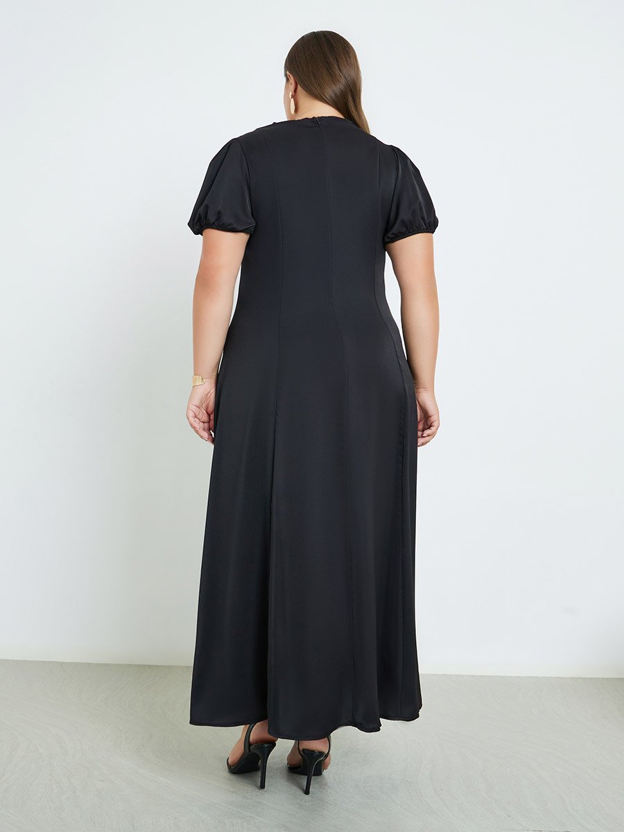 Plus Size Square Neck Maxi Dress
