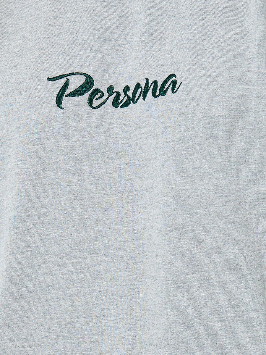 Grey Embroidered Slogan Relaxed Fit Sweatshirt