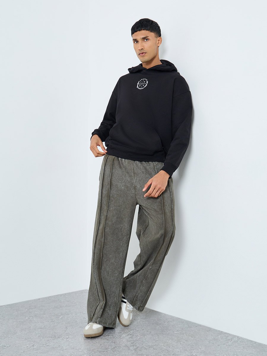 Men Oversized Heavy Fleece Hoodie with HD Print
