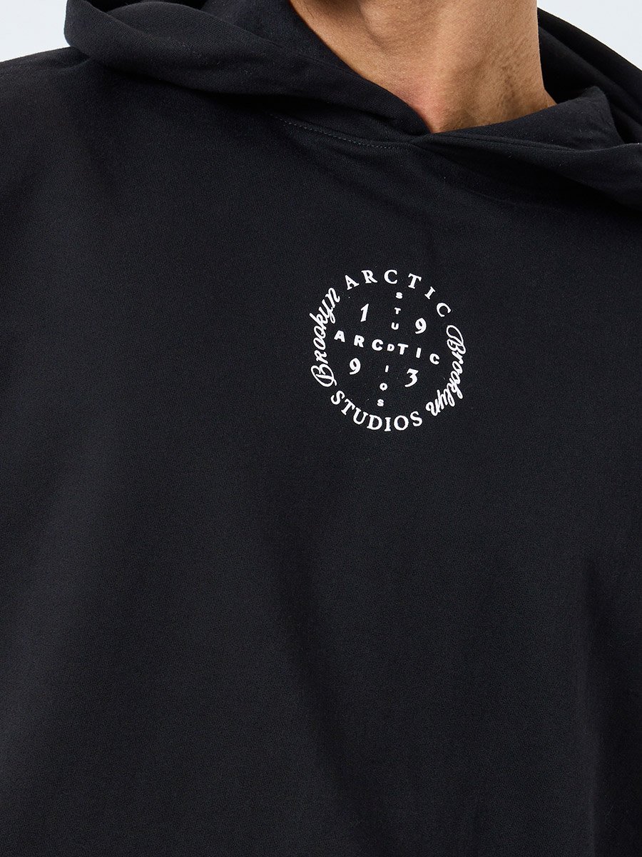 Men Oversized Heavy Fleece Hoodie with HD Print