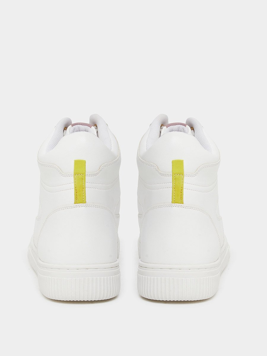 White High-Top Lace Up Sneakers