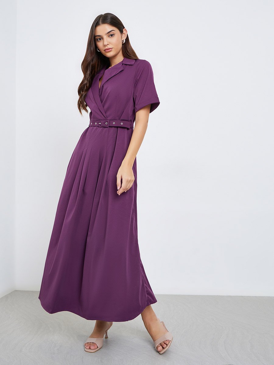 purple belted blazer dress Turn heads in this stunning purple belted dress, designed with structured  shoulders and a sleek tailored fit that hugs in all the right places. ,  Perfect for the office, brunch, or an elevated evening
