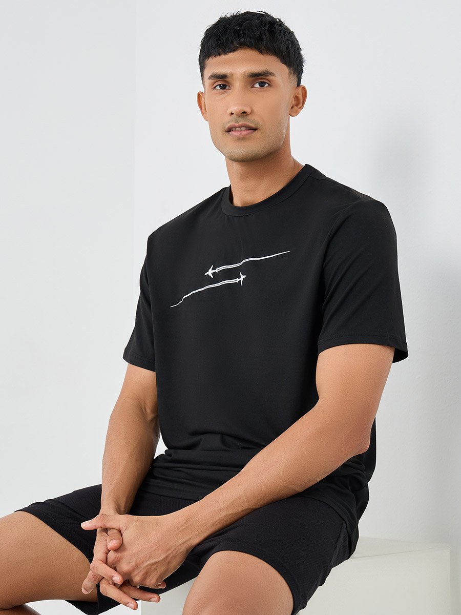 Graphic Print Round Neck Short Sleeve T-Shirt