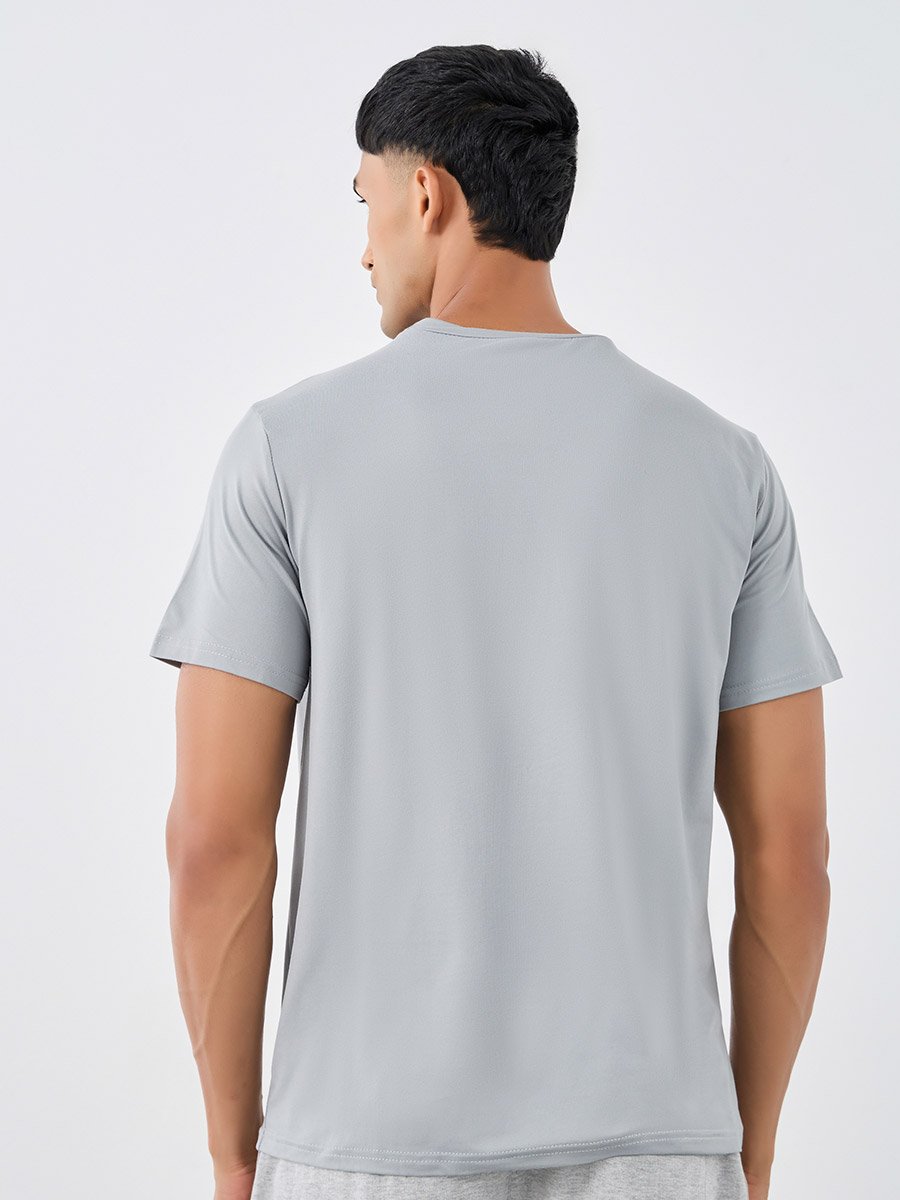 Slogan Print Round Neck Regular Fit T-Shirt