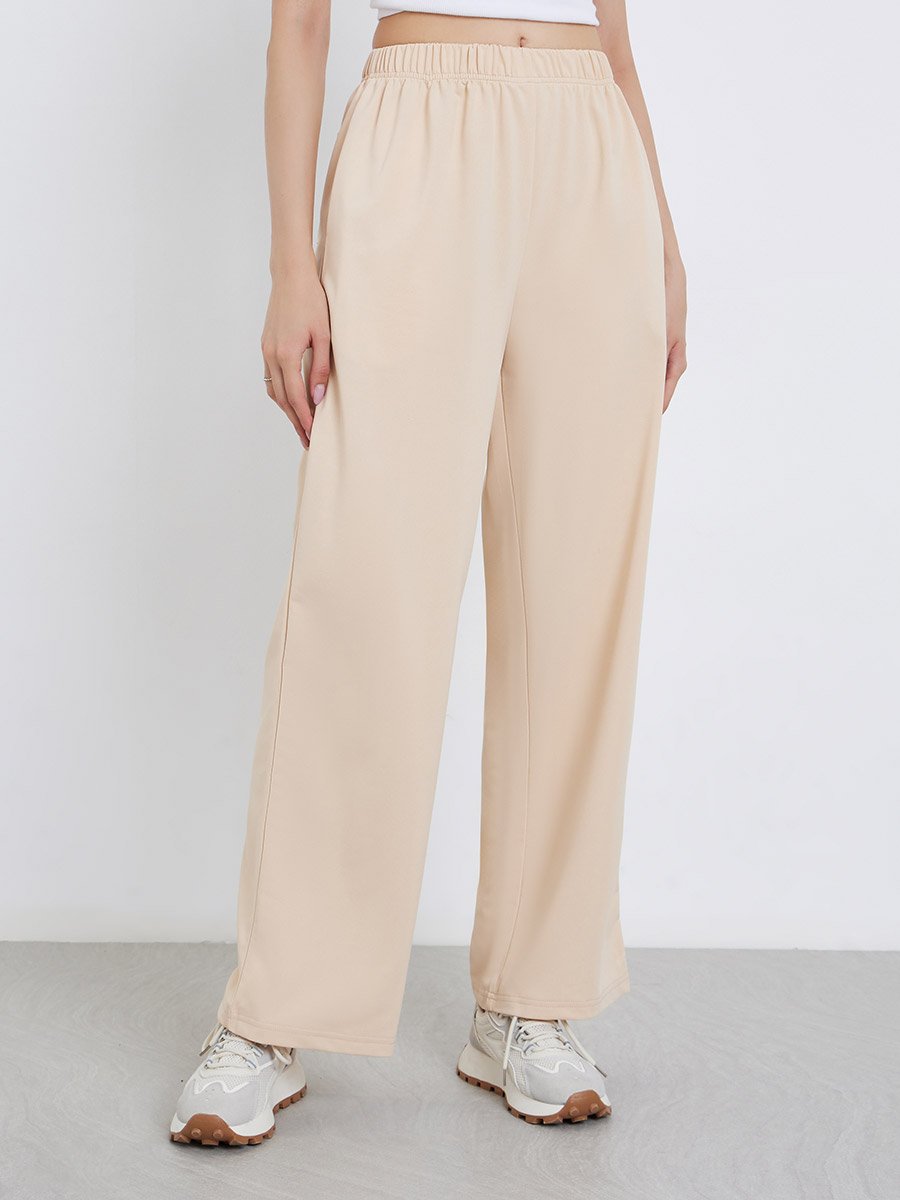 Back Pocket Printed Pants with Elasticated Waistband