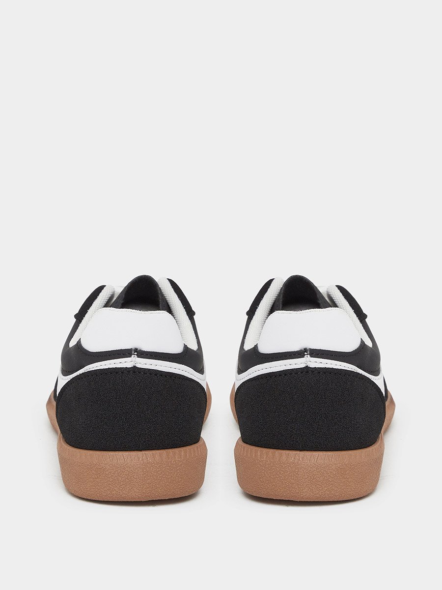 Striped Laced Up Sneakers