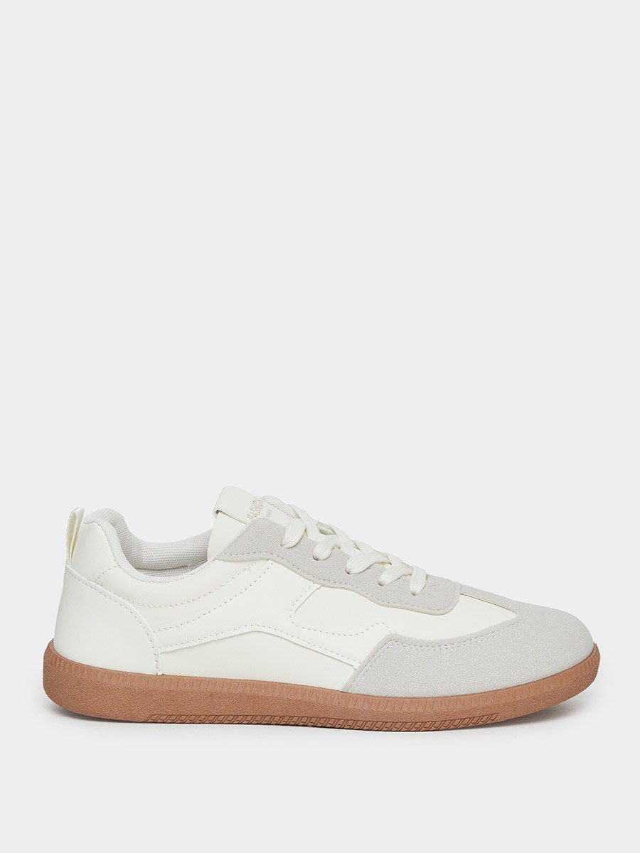 Panelled Laced Up Sneakers