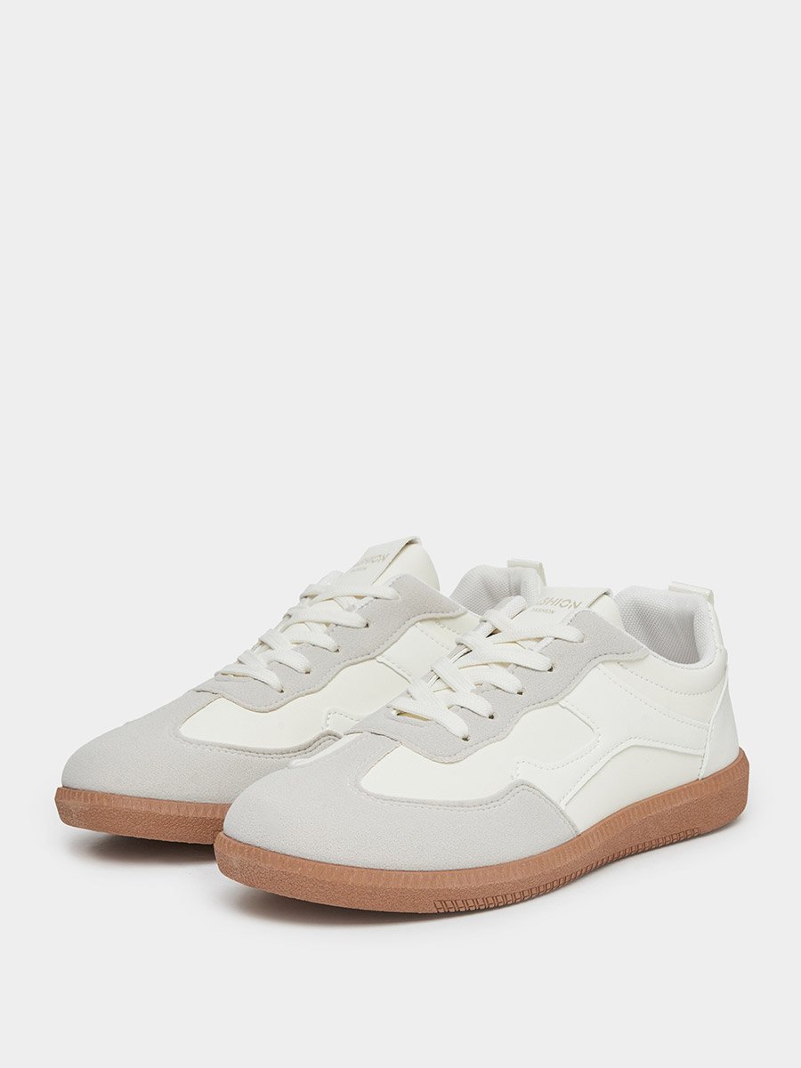 Panelled Laced Up Sneakers
