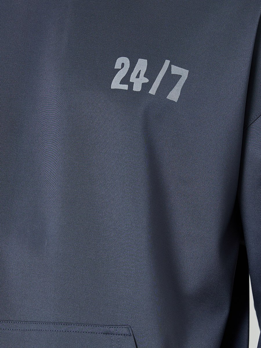 Oversized Front and Back Print Scuba Hoodie