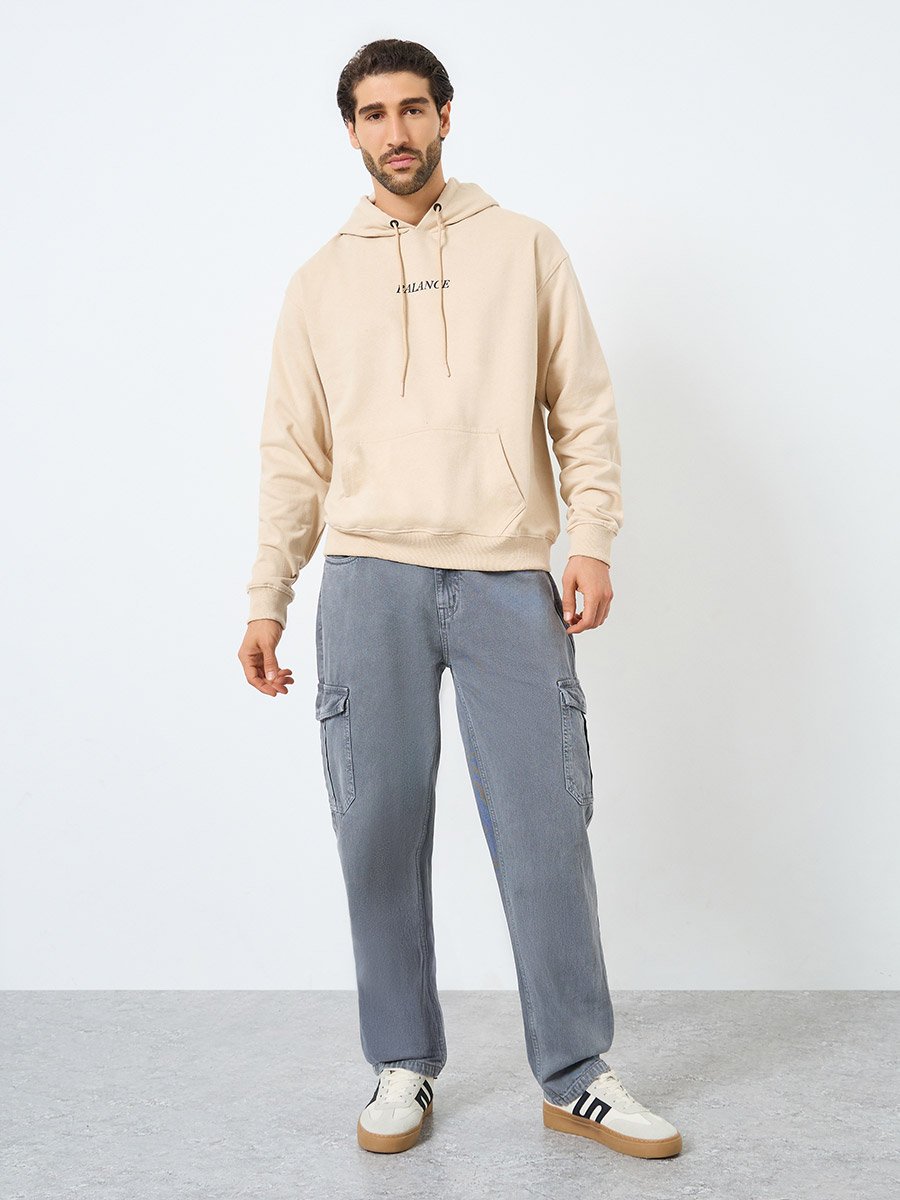 Eco Earth Relaxed Fit Fleece Hoodie with Kangaroo Pocket