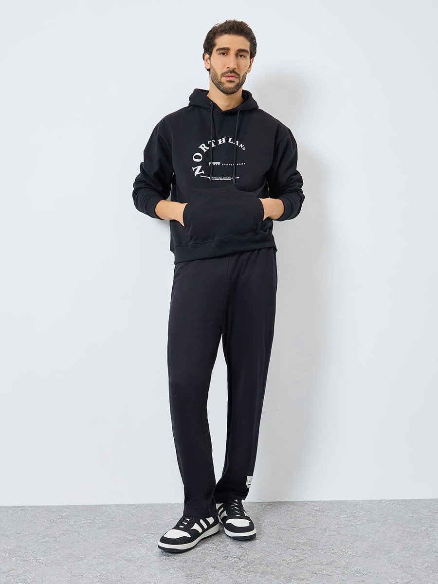 Eco Earth Relaxed Fit Puff Print Fleece Hoodie