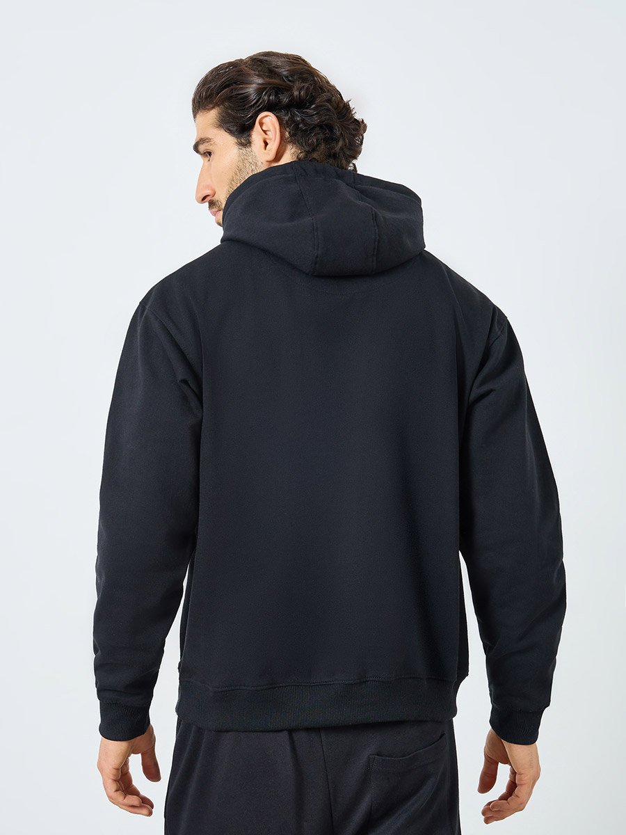 Eco Earth Relaxed Fit Puff Print Fleece Hoodie
