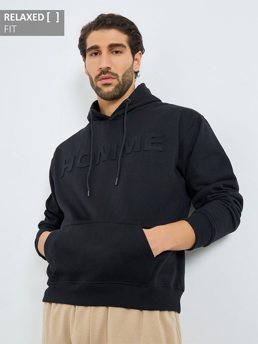 Eco Earth Relaxed Fit Embossed Fleece Sweatshirt