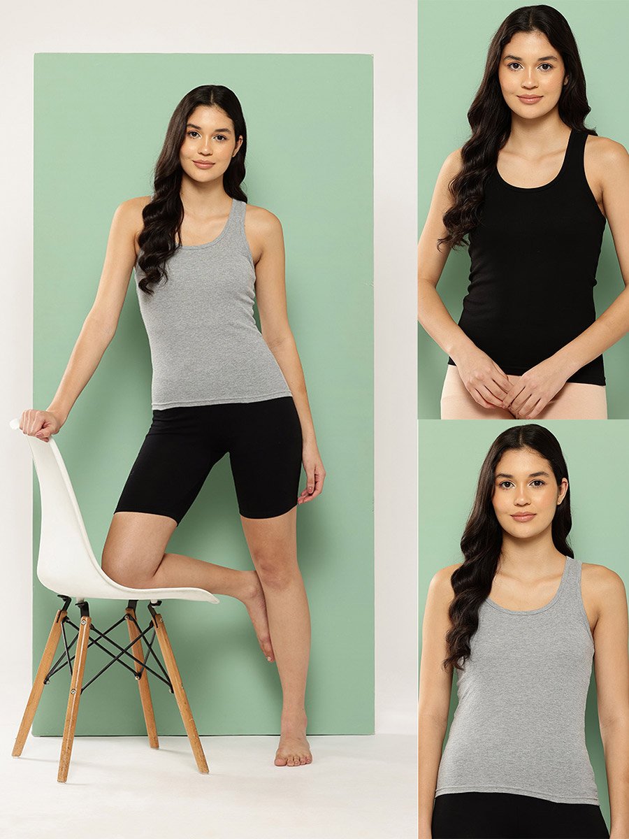 Pack of 2 - Solid Non Padded Cotton Camisole