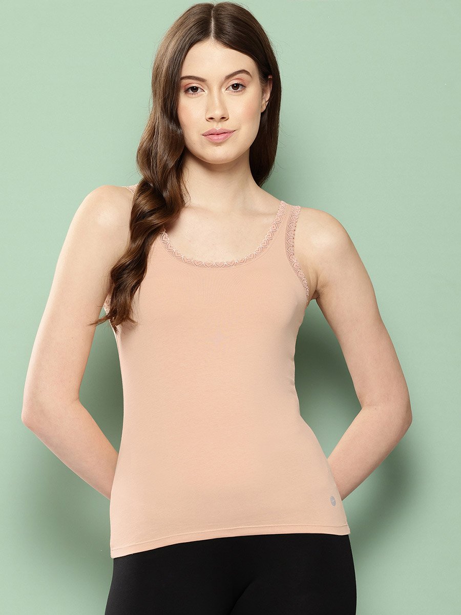 Pack of 3 - Cotton Lace Insert Camisole