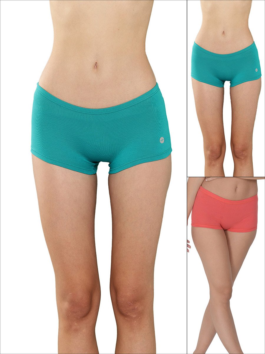 Pack of 2 - Cotton Solid Boyshorts