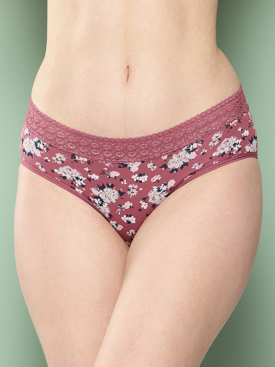 Pack of 3 - Printed Lace Waistband Bikini
