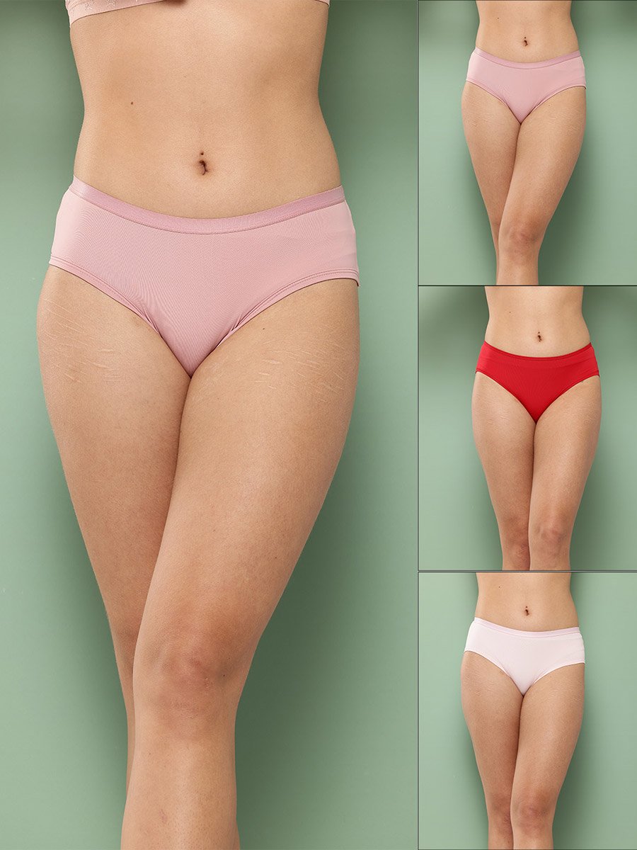 Pack of 3 - Solid Hipster Briefs