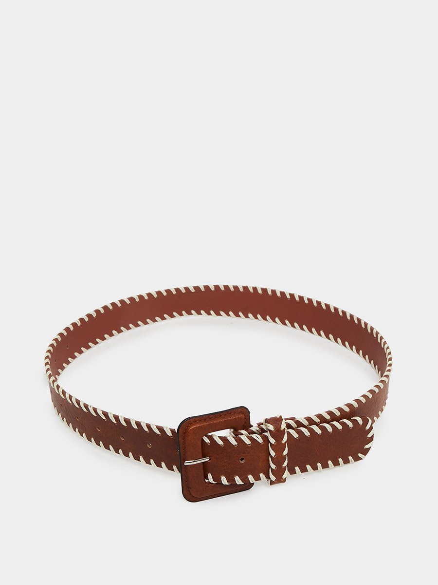 Women Stitch Accent Belt