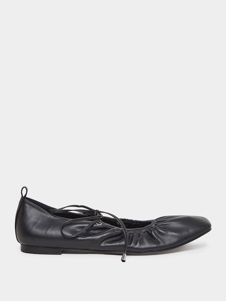 Black Tie-Detail Casual Shoes