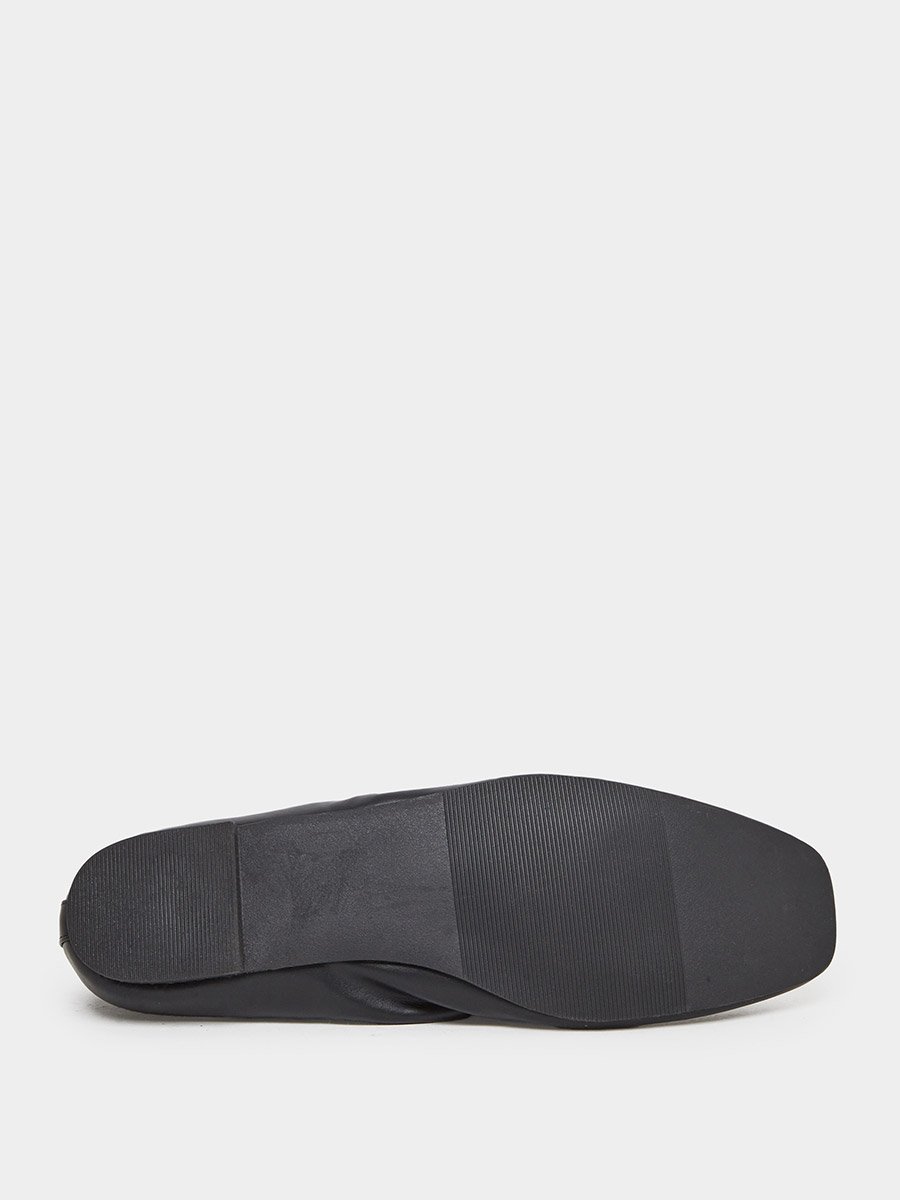 Black Tie-Detail Casual Shoes