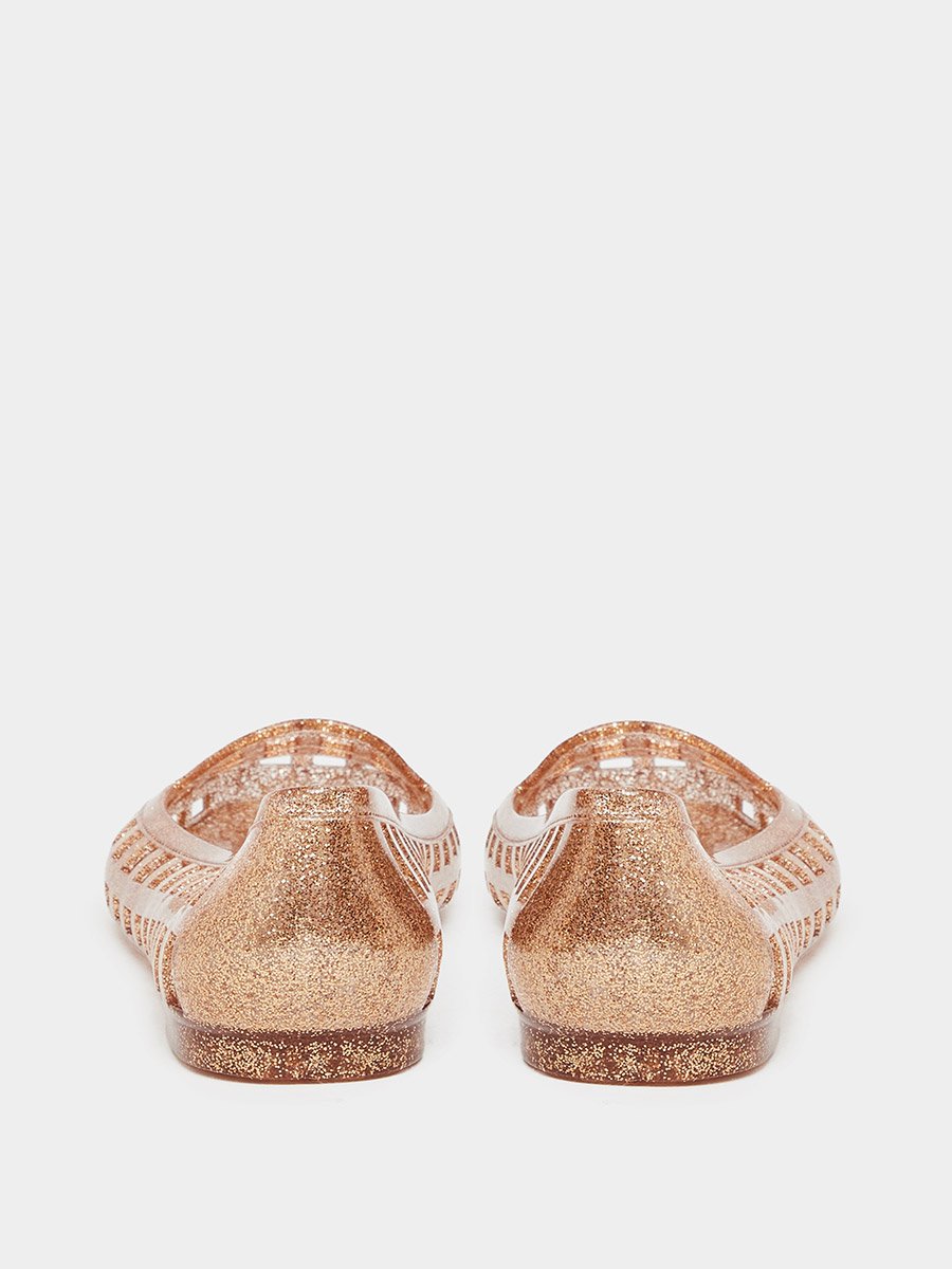 Jelly Glitter Detail Slip-On Shoes