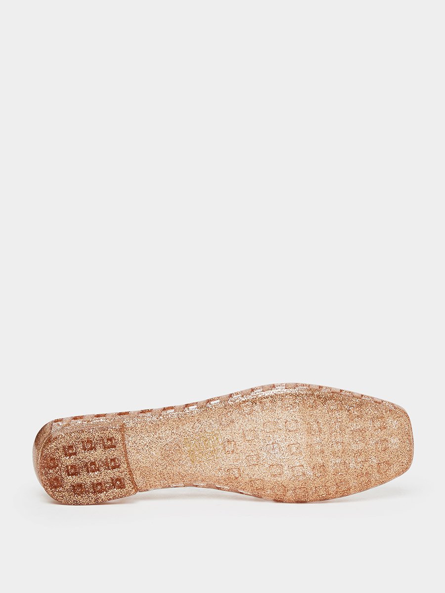 Jelly Glitter Detail Slip-On Shoes