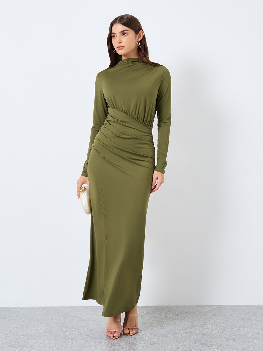 maxi mermaid dress for women Ever-Pretty Satin Spaghetti Strap Mermaid Maxi Dress for Bridesmaids