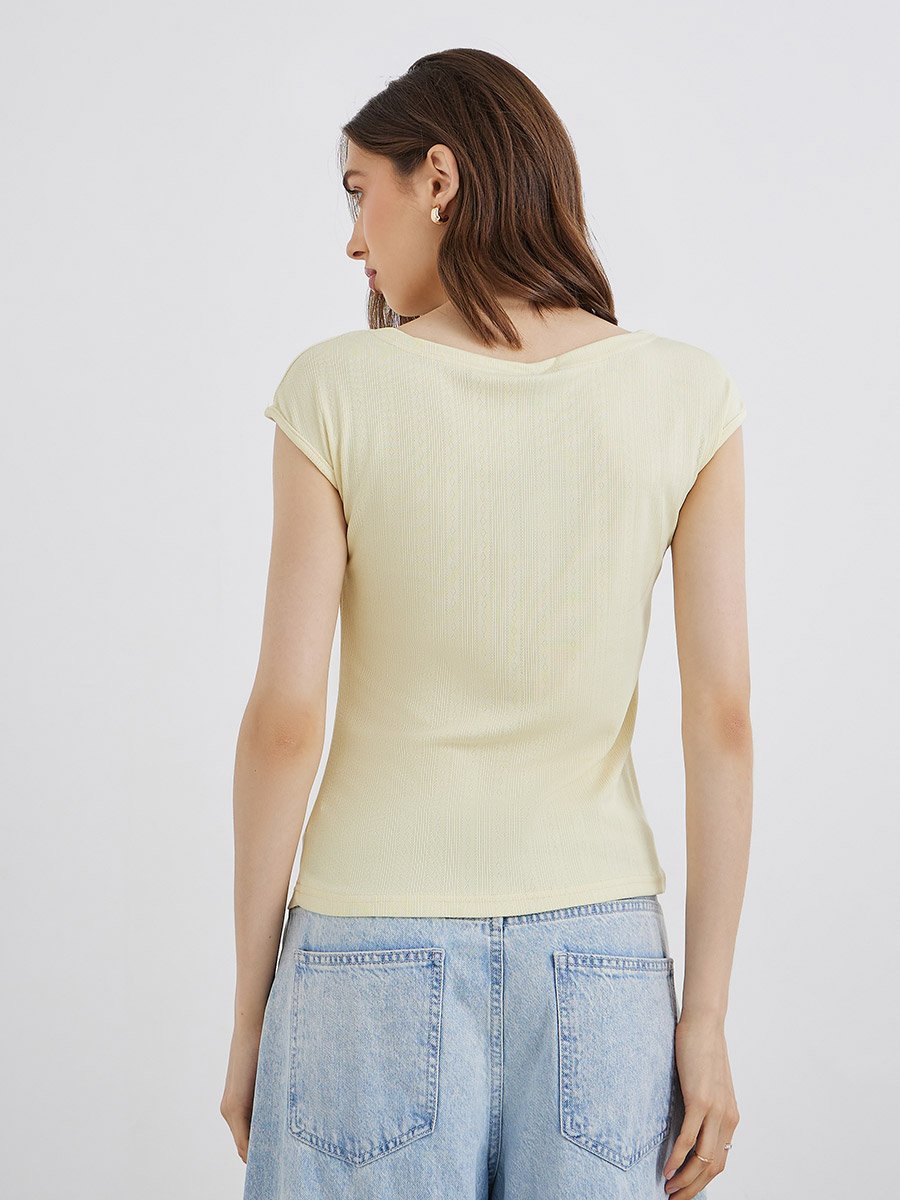 Textured Knit Sleeveless Top