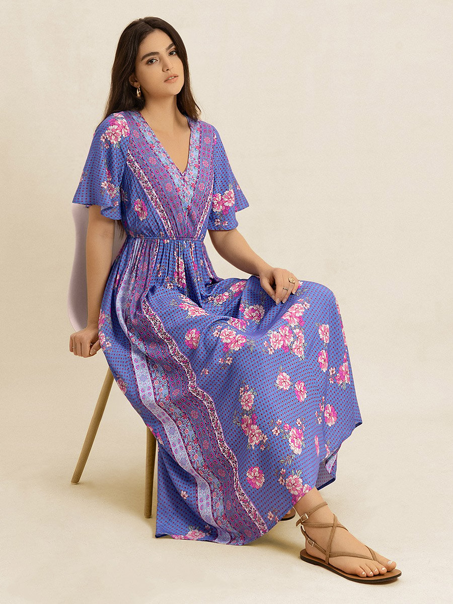 Women Floral Print Maxi Dress
