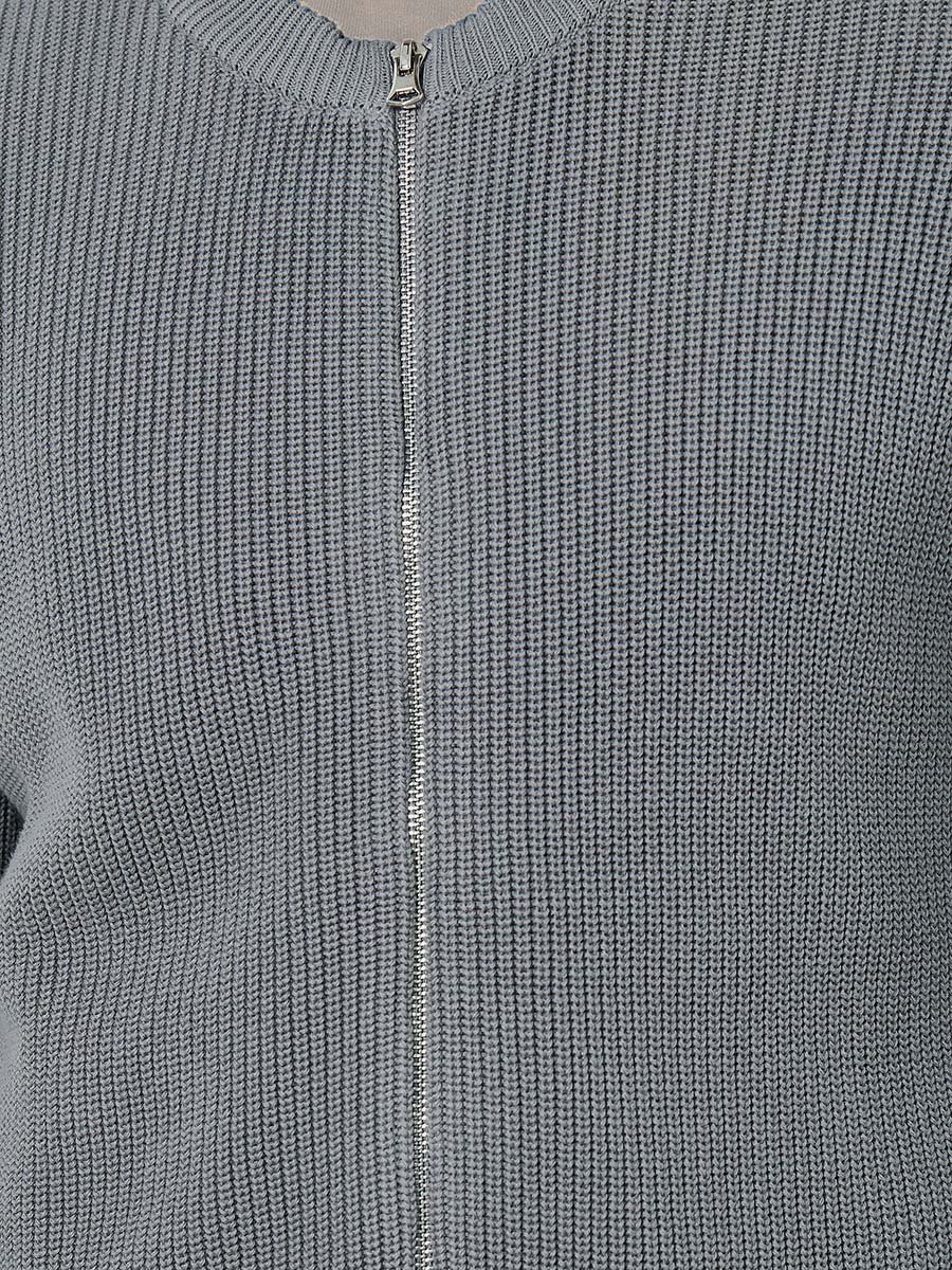 Men Grey Knitted Cardigan