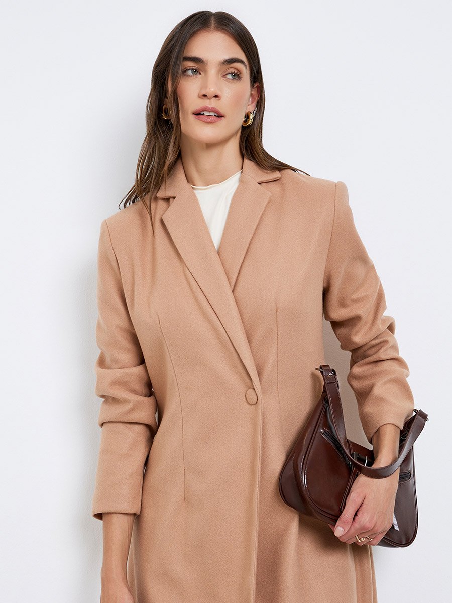 Regular Fit Maxi Wool Coat