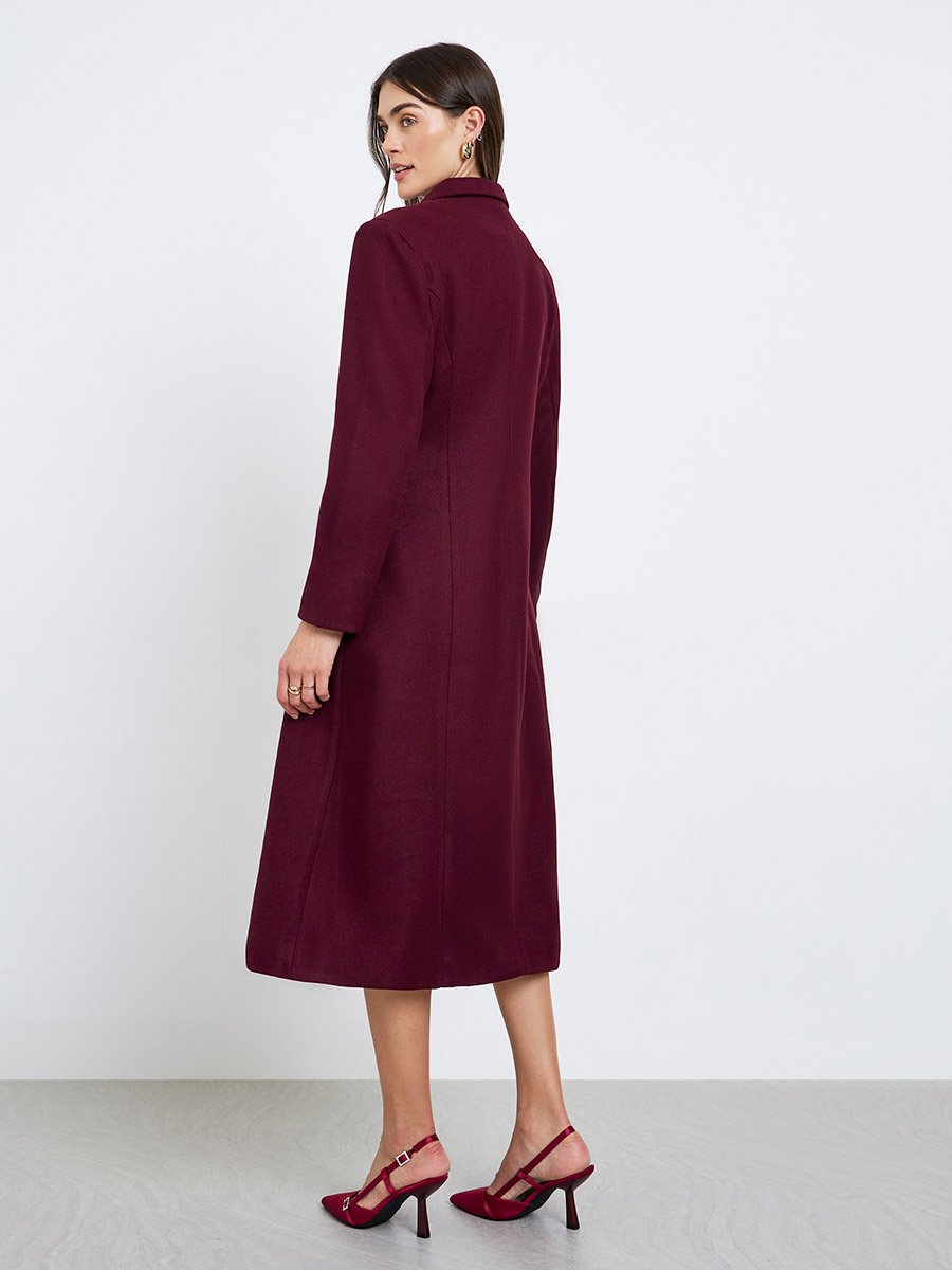 Regular Fit Belted Maxi Wool Coat