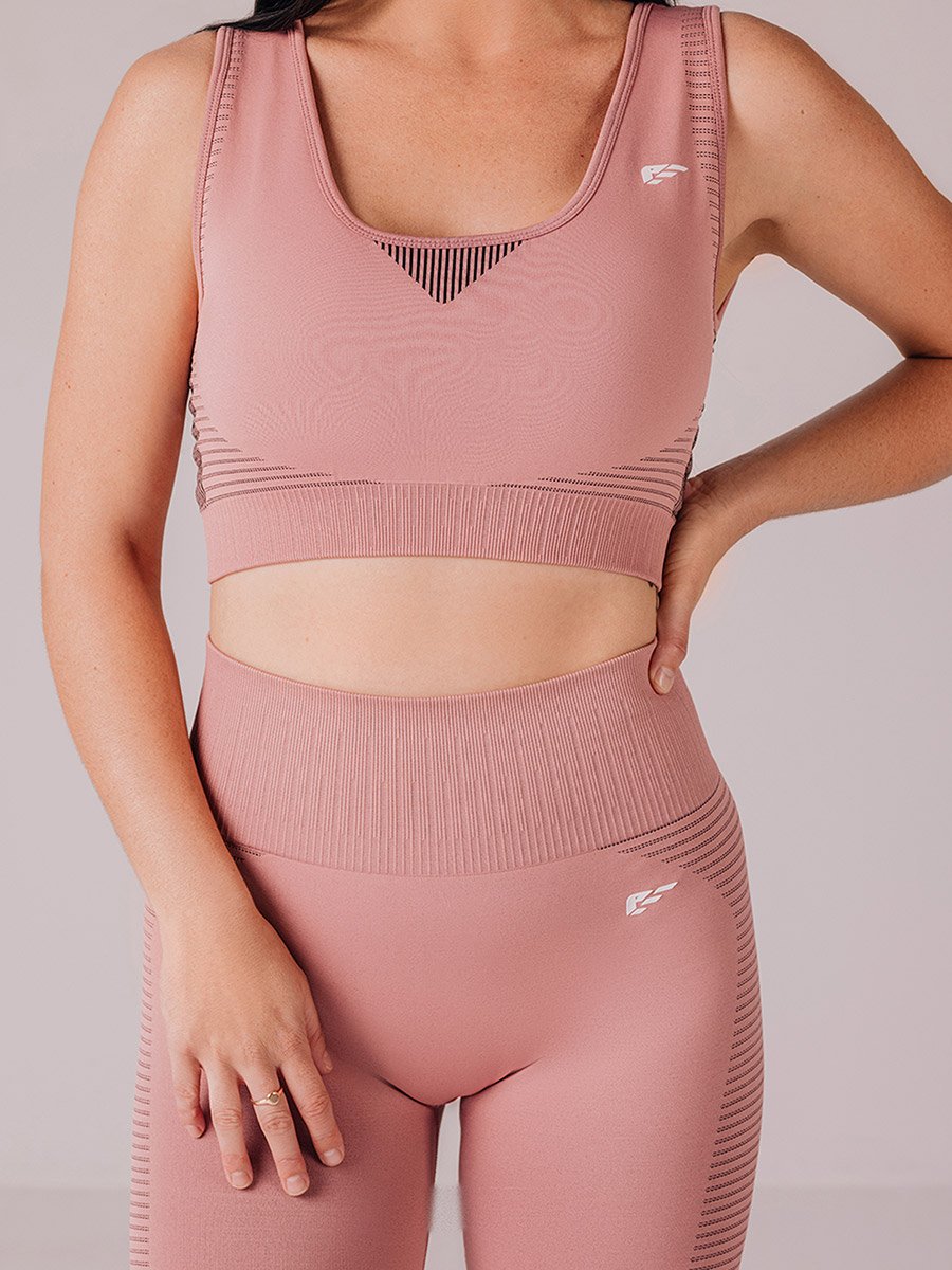 Pink Balance Seamless Racerback Sports Bra