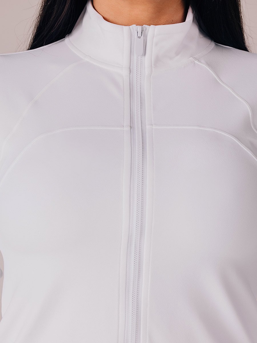 Women White Comfort Training Jacket