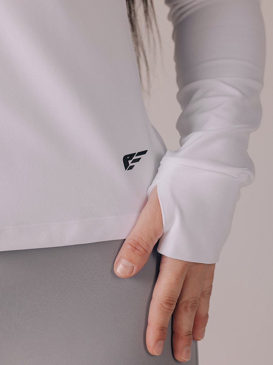 Women White Comfort Training Jacket