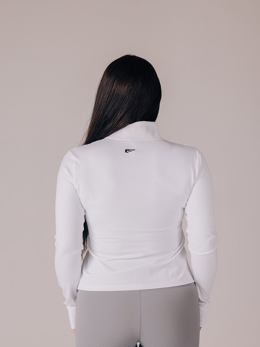 Women White Comfort Training Jacket