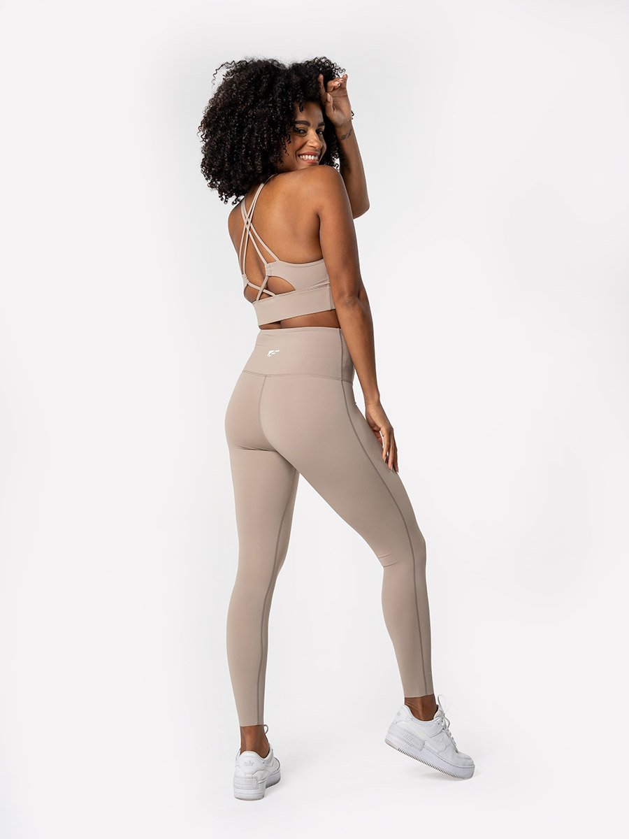 Women Tan Evolve Seamless Active Leggings