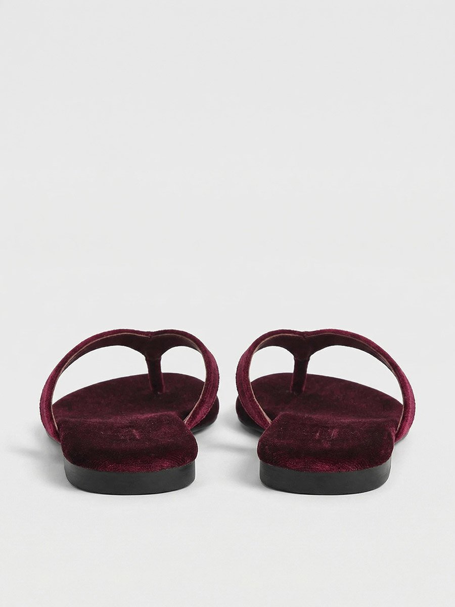 Velvet Look Flip Flops
