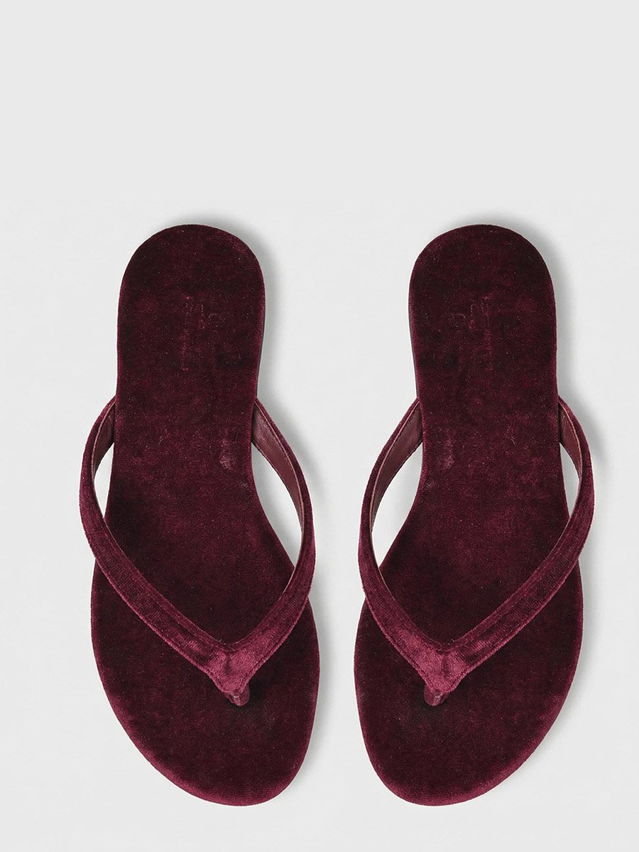 Velvet Look Flip Flops