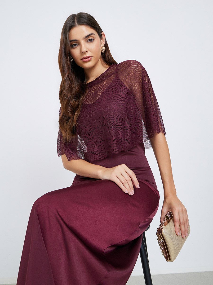 princess polly baby blue dress Alyssa | A Line Spaghetti Straps Burgundy Lace Long Prom Dresses with High  Slit, Burgundy Lace Formal Graduation Evening Dresses #promdress